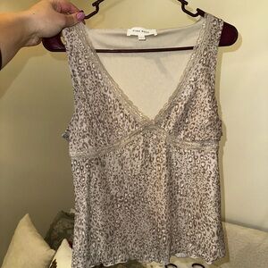 Pink Rose Women's Tan Leopard Camisole